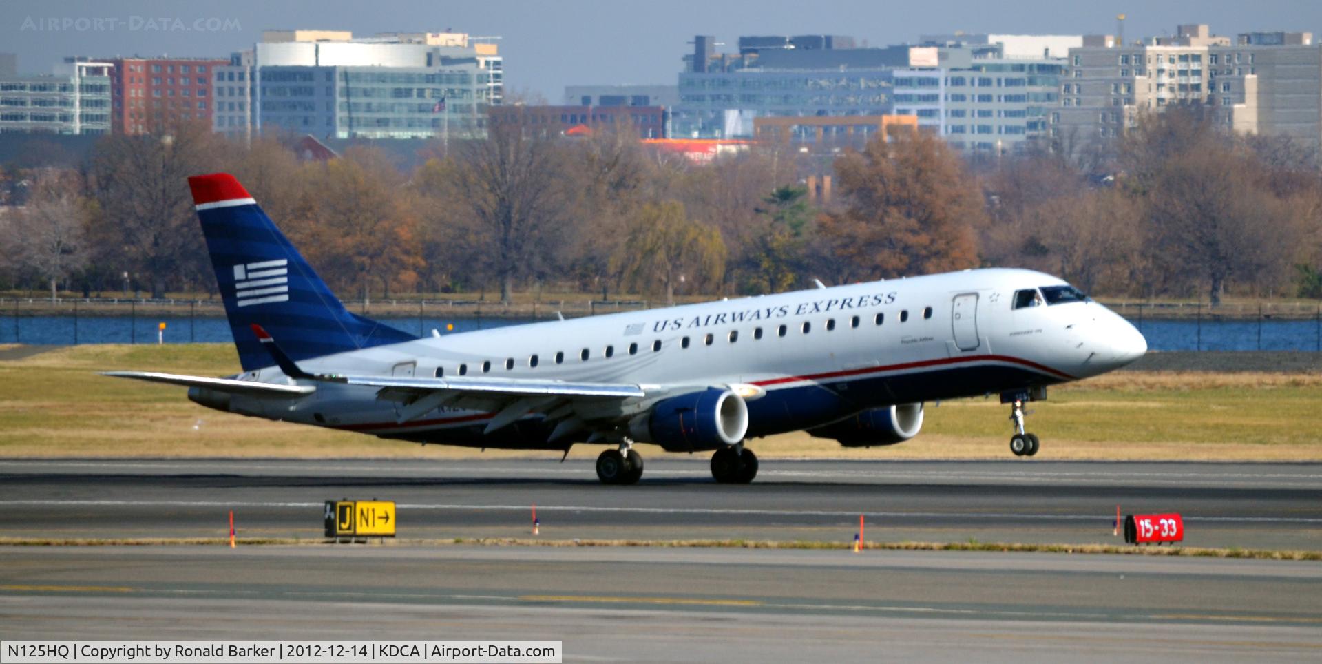N125HQ, 2007 Embraer 175LR (ERJ-170-200LR) C/N 17000202, Landing DCA