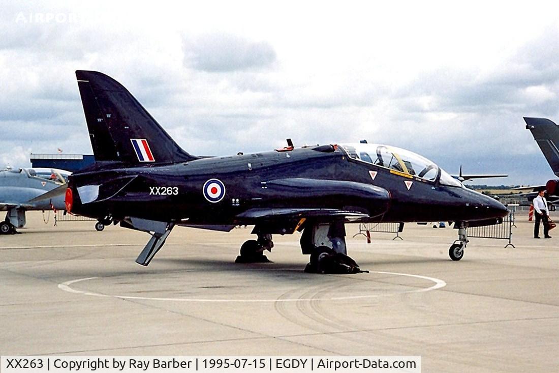 XX263, 1978 Hawker Siddeley Hawk T.1A C/N 099/312099, BAe Systems Hawk T.1A [312099] (RAF) RNAS Yeovilton~G 15/07/1995