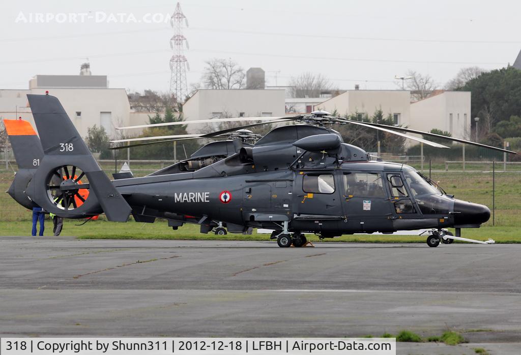 318, Aerospatiale SA-365F Dauphin 2 C/N 6318, Parked in front of BAN Home Base...