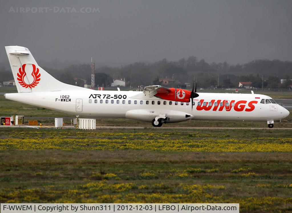 F-WWEM, 2012 ATR 72-500 C/N 1062, C/n 1062 - To be PK-WGF