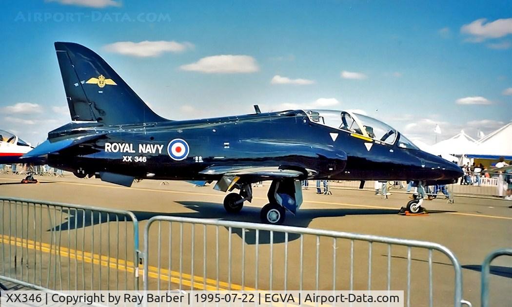 XX346, 1981 Hawker Siddeley Hawk T.1A C/N 195/312170, BAe Systems Hawk T.1A [312170] (Royal Navy) RAF Fairford~G 22/07/1995.