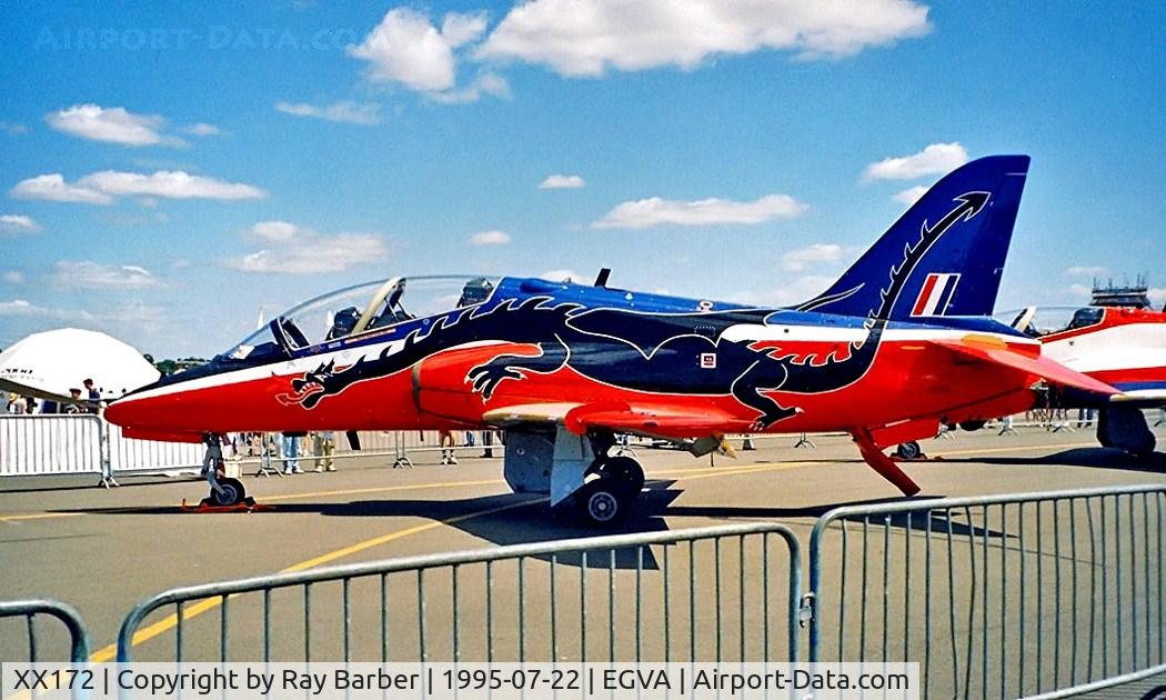 XX172, 1977 Hawker Siddeley Hawk T.1 C/N 019/312019, BAe Systems Hawk T.1W [312019] (RAF) RAF Fairford~G 22/07/1995