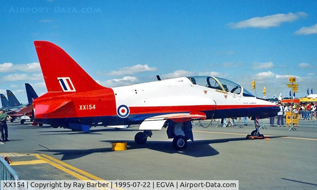 XX154, 1974 Hawker Siddeley Hawk T.1 C/N 001/312001, BAe Systems Hawk T.1 [312001] (RAF) RAF Fairford~G 22/07/1995