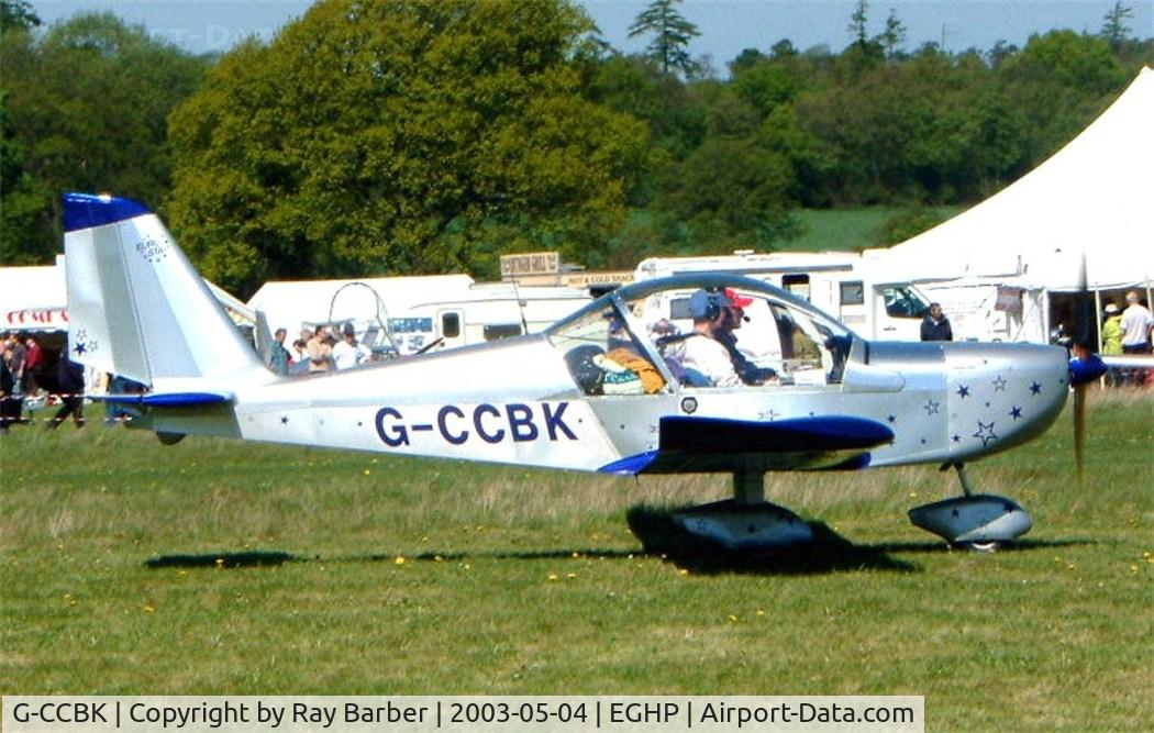 G-CCBK, 2003 Aerotechnik EV-97 Eurostar C/N PFA 315-14025, Evektor EV-97 Eurostar [PFA 315-14025] Popham~G 04/05/2003