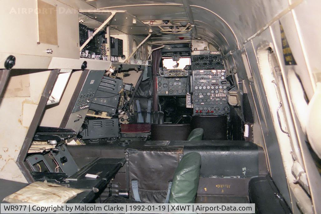 WR977, Avro 716 Shackleton MR.3 C/N Not found WR977, Avro 716 Shackleton MR.3-3. Looking forward across the main spar. Newark Air Museum, January 1992.