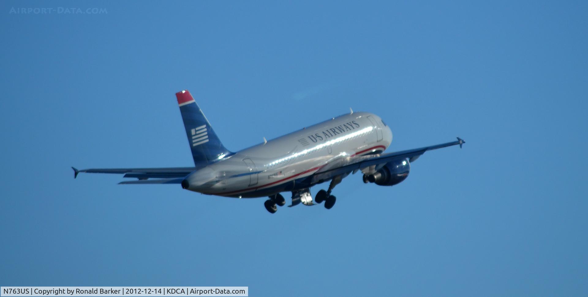N763US, 2000 Airbus A319-112 C/N 1360, Takeoff DCA