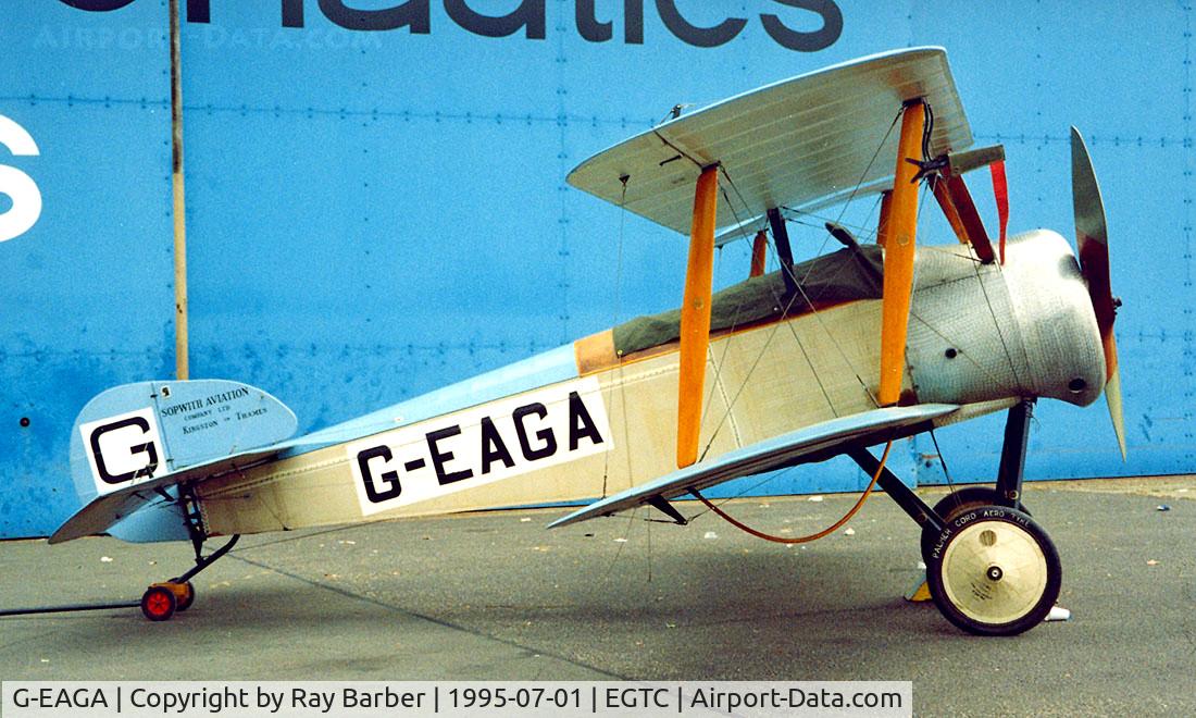 G-EAGA, 1990 Sopwith Dove Replica C/N 3004/1, Sopwith Dove Replica [3004/1] Cranfield~G 01/07/1995