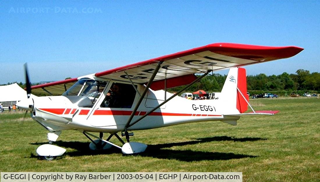 G-EGGI, 2002 Comco Ikarus C42 FB UK C/N PFA 322-13872, Comco Ikarus C-42 Cyclone FB UK [PFA 322-13872] Popham~G 04/05/2003