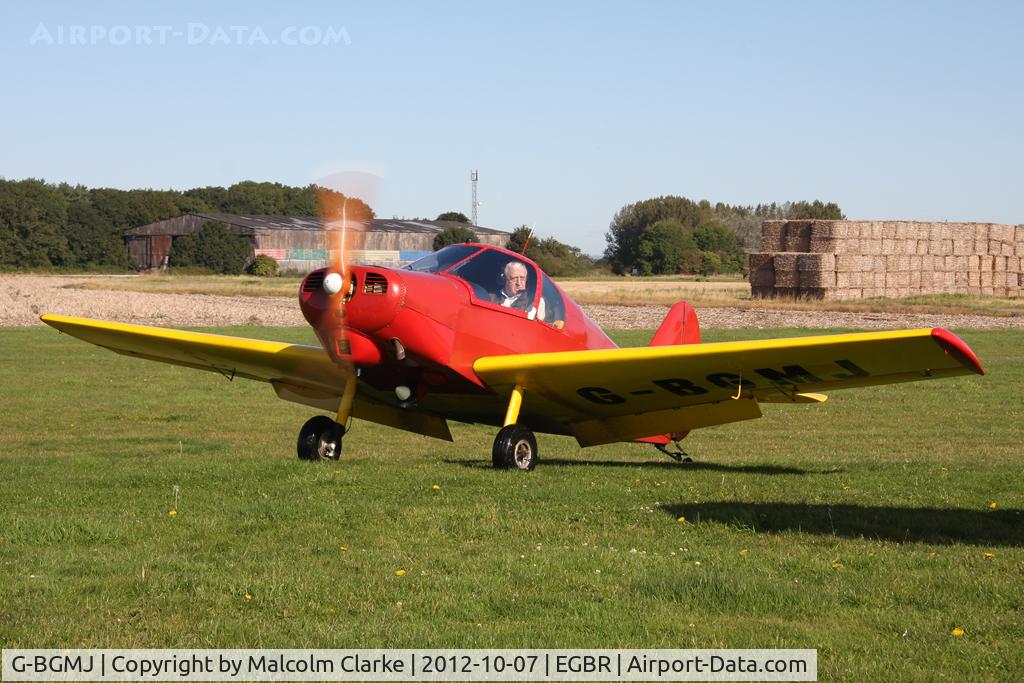 G-BGMJ, 1952 Gardan GY-201 Minicab C/N 12, Gardan GY-201 Minicab. Hibernation Fly-In, The Real Aeroplane Club, Breighton Airfield, October 2012.