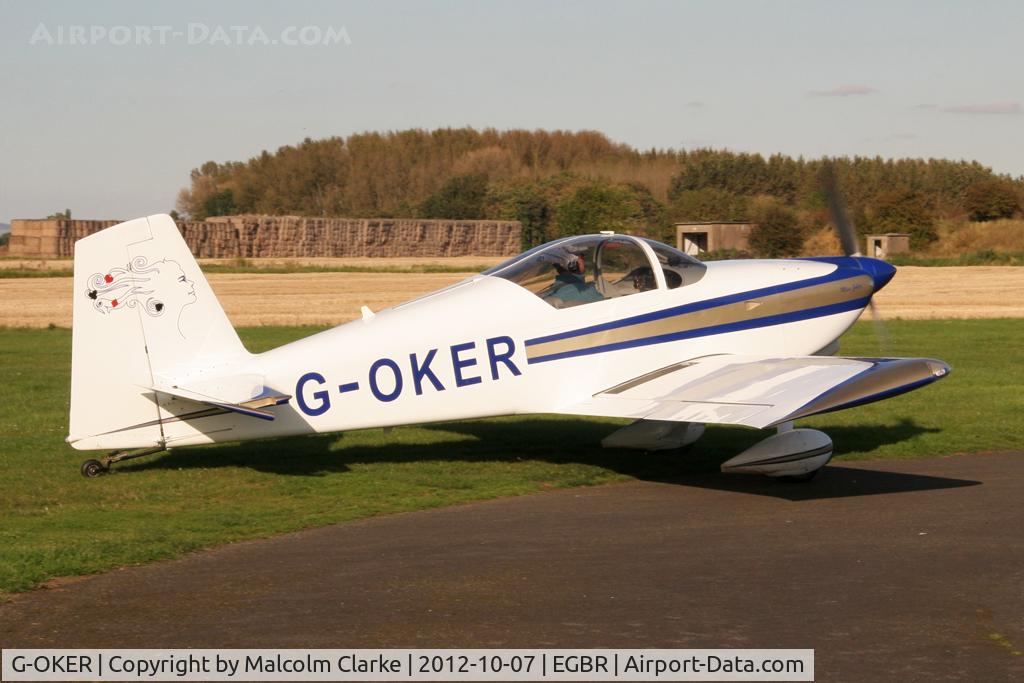 G-OKER, 2004 Vans RV-7 C/N PFA 323-14233, Vans RV-7. Hibernation Fly-In, The Real Aeroplane Company, Breighton Airfield, October 2012.