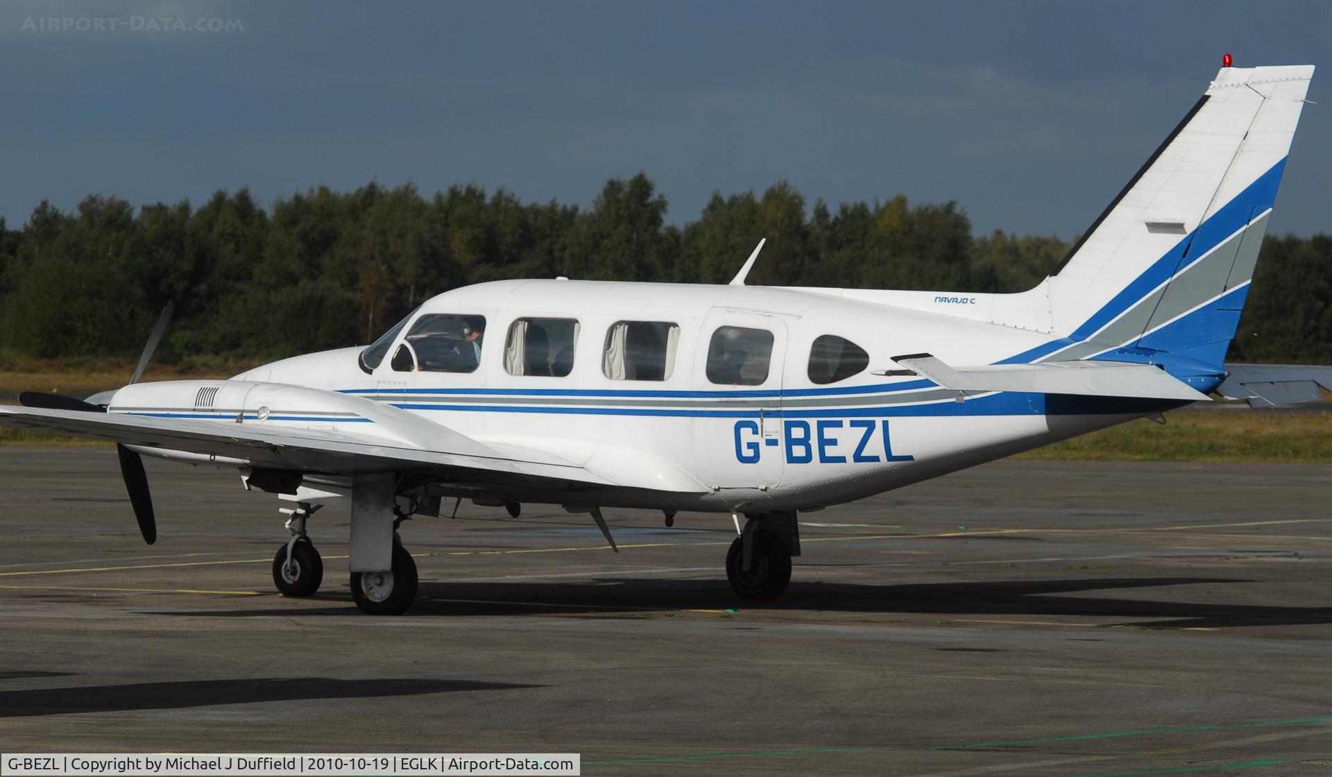G-BEZL, 1977 Piper PA-31-310 Navajo Navajo C/N 31-7712054, PA-31 Navajo seen viviting Blackbushe on 19th October 2010