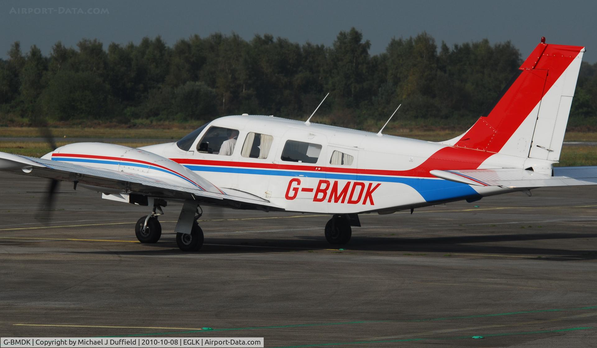 G-BMDK, 1982 Piper PA-34-220T Seneca III C/N 34-8133155, PA-34 Seneca visiting Blackbushe on 8th October 2010
