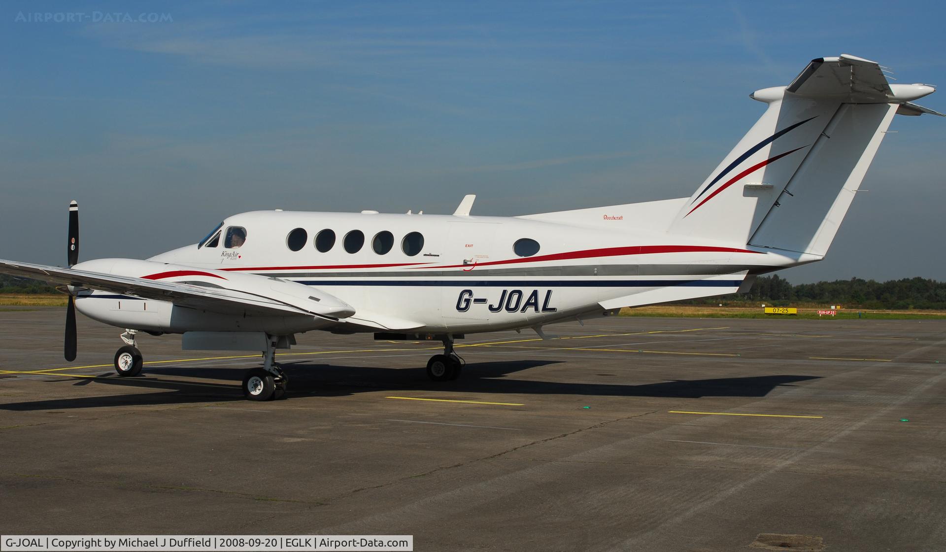 G-JOAL, 1983 Beech B200 King Air C/N BB-1158, Beech Super King Air photographed visiting Blackbushe on 20th September 2008