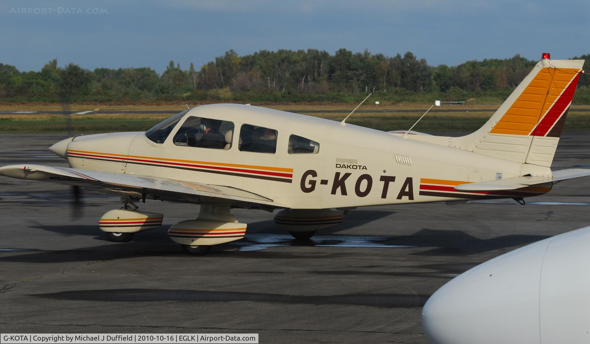 G-KOTA, 1980 Piper PA-28-236 Dakota C/N 28-8011044, PA-28 Dakota at Blackbushe on 16th October 2010