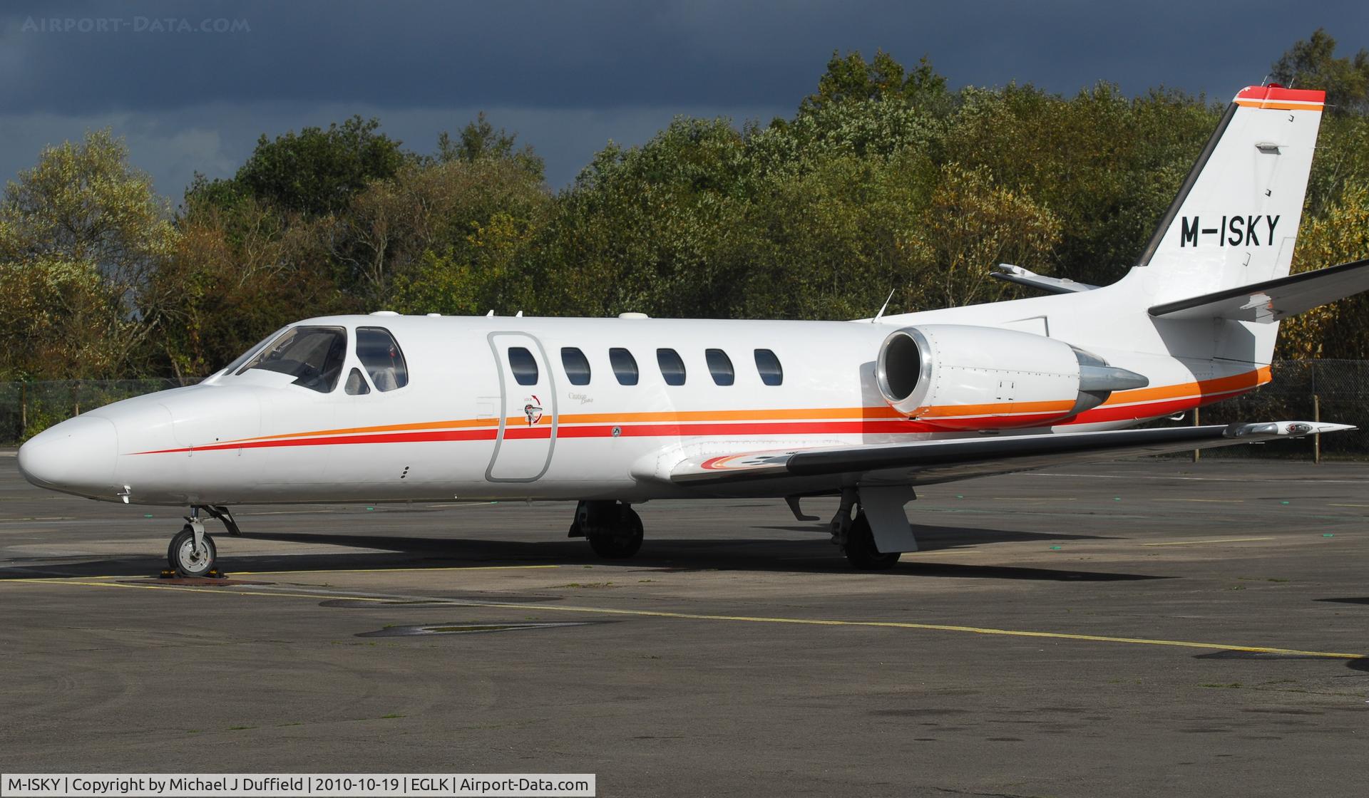 M-ISKY, 1999 Cessna 550 Citation Bravo C/N 550-0870, Manx-registered Citation Bravo photoraphed at Blackbushe on 19th October 2010