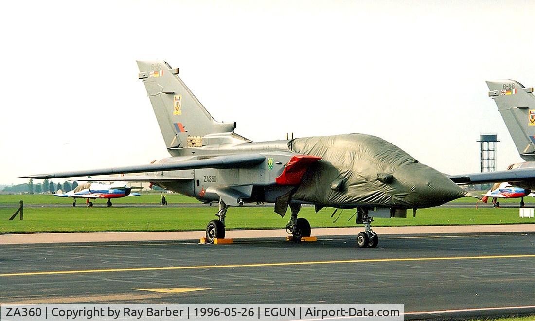 ZA360, 1981 Panavia Tornado GR.1 C/N 041/BS010/3021, BAe/Panavia Tornado GR.1 [BS010] (RAF) RAF Mildenhall~G 26/05/1996. Coded *B-56* Main frame scrapped RAF St.Athan~G 2002-12-17 cockpit used as a instructional airframe.