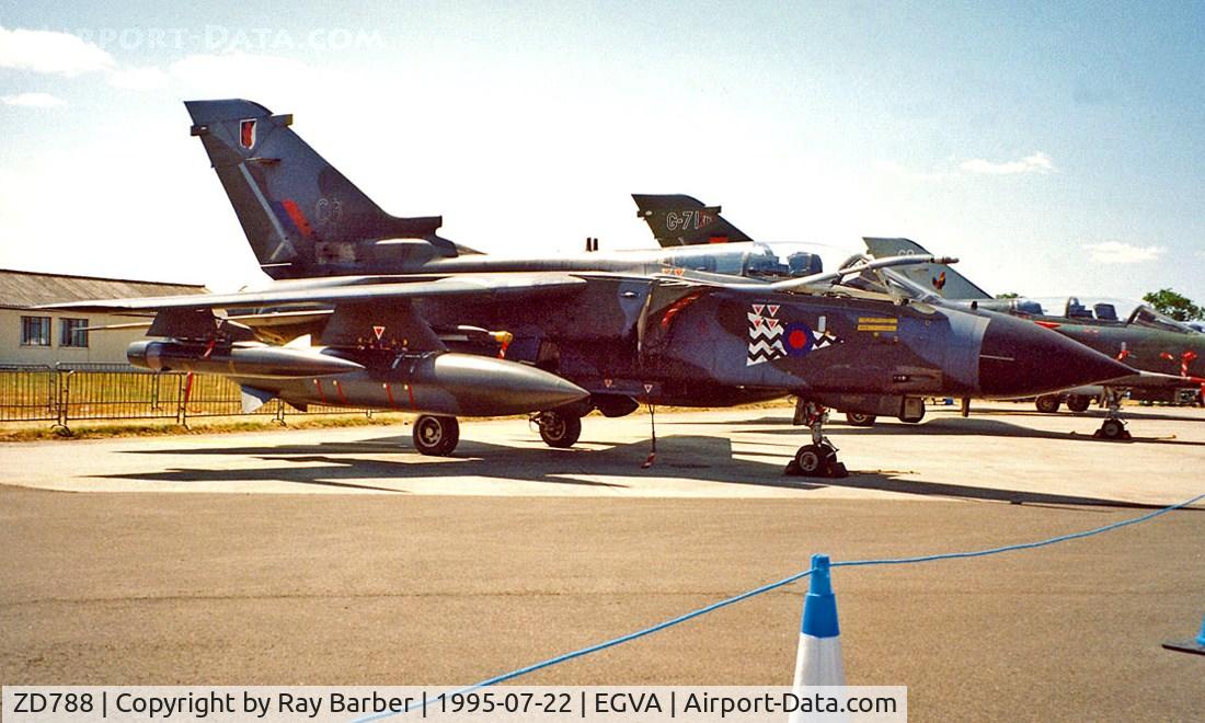 ZD788, 1984 Panavia Tornado GR.1 C/N 389/BS131/3179, BAe/Panavia Tornado GR.1 [BS131] (RAF) RAF Fairford~G 22/07/1995. coded *CB* since converted to a GR.4.