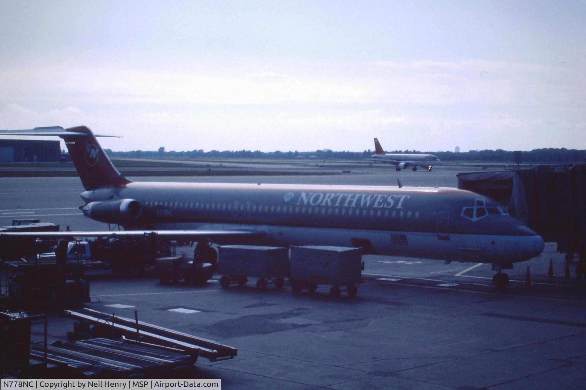 N778NC, 1979 McDonnell Douglas DC-9-51 C/N 48100, scanned from original slide taken at MSP - early Sept 1995