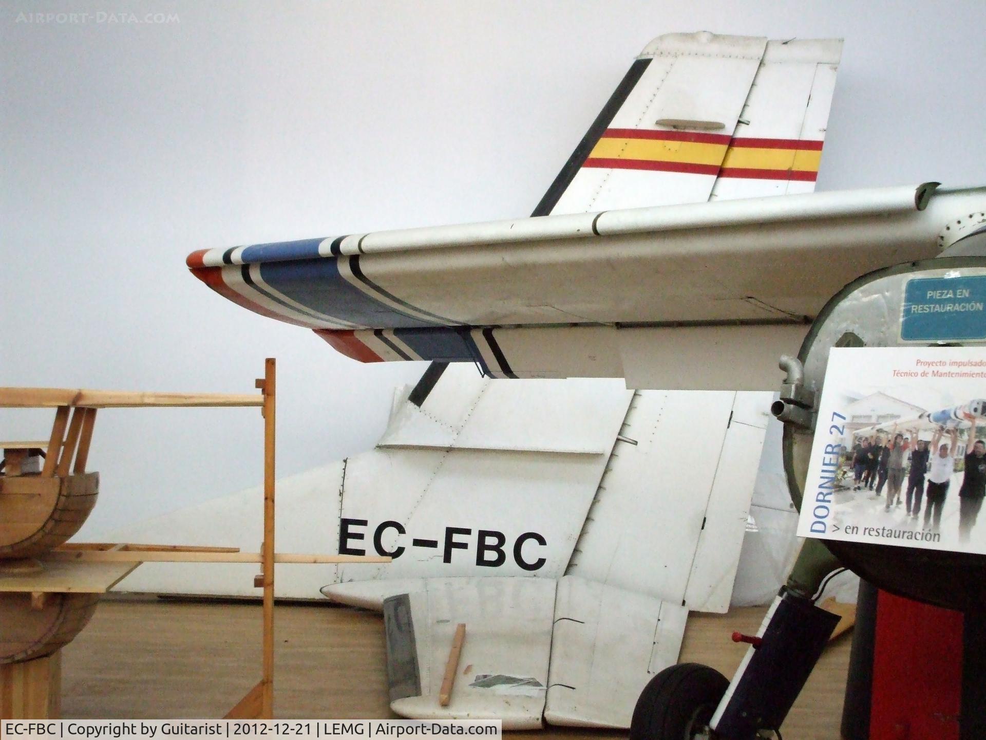 EC-FBC, 1990 Airtech CN-235-100 C/N 033, Yes I know its a bit tenuous but hey its part of an aeroplane. Its in one of the out buildings at the Malaga aviation museum