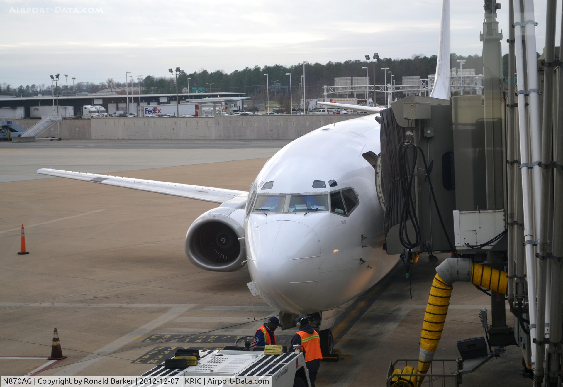 N870AG, 1988 Boeing 737-4Y0 C/N 23870, RIC VA