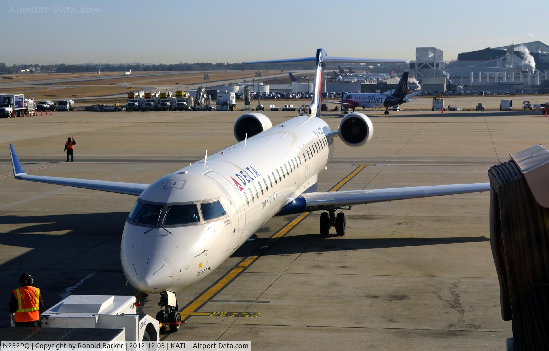 N232PQ, 2010 Bombardier CRJ-900ER (CL-600-2D24) C/N 15232, Push back ATL