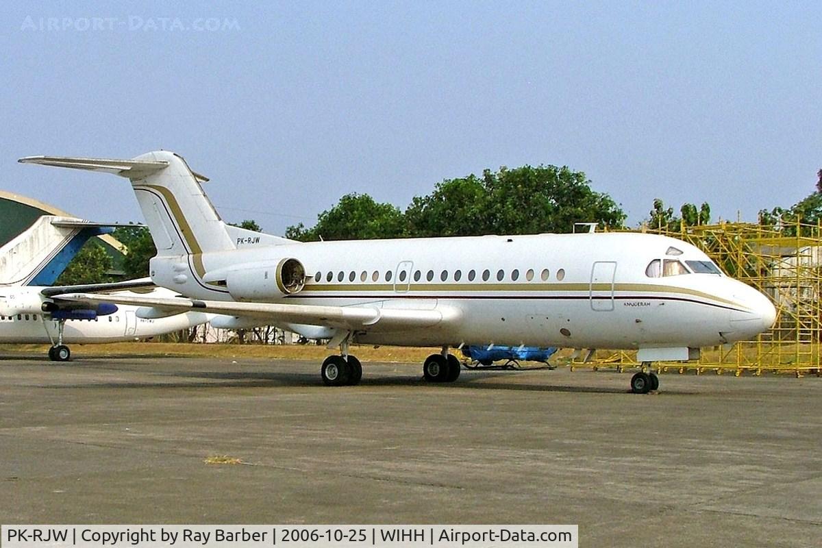 PK-RJW, 1972 Fokker F.28-1000 Fellowship C/N 11045, Fokker F-28-1000 Fellowship [11045] (Post Eksres Prima) Jakarta-Halim~PK 25/10/2006