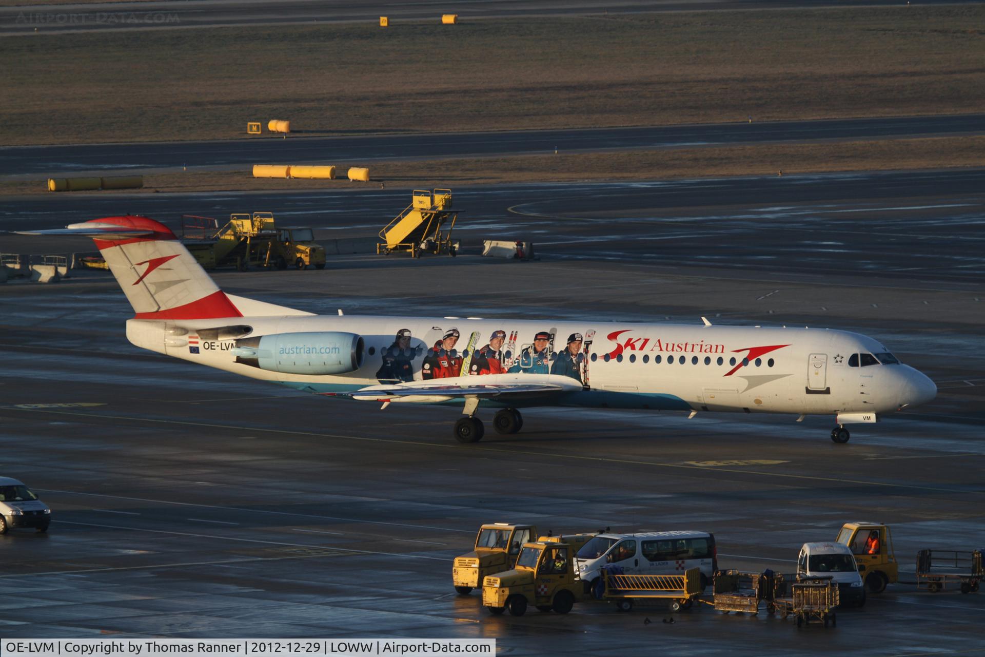 OE-LVM, 1991 Fokker F100 (F-28-0100) C/N 11361, Austrian Airlines Fokker 100