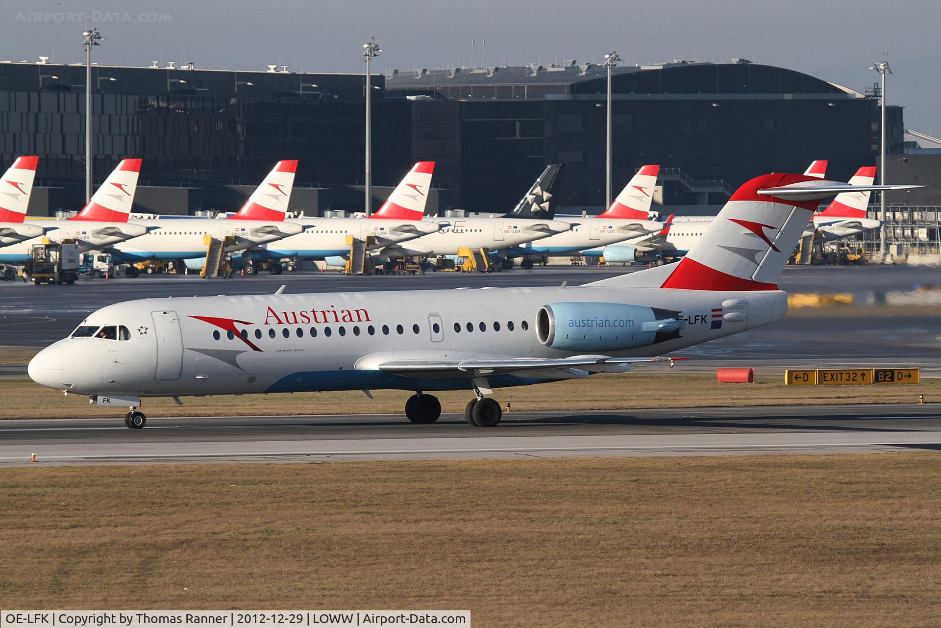 OE-LFK, 1995 Fokker 70 (F-28-0070) C/N 11555, Austrian Airlines Fokker 70
