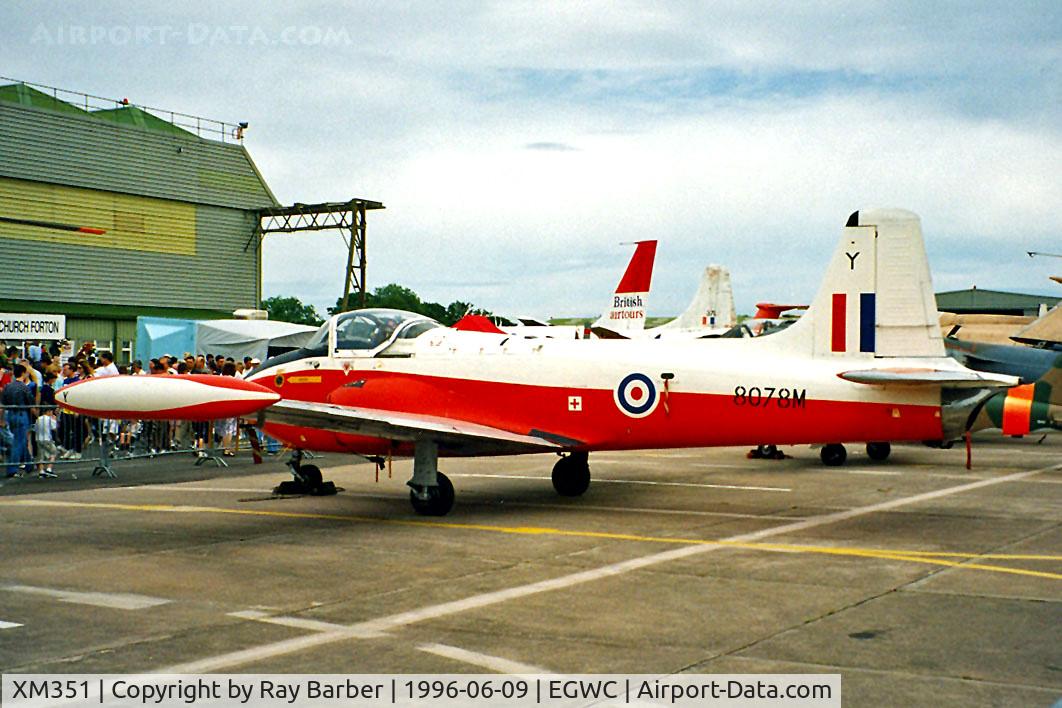XM351, 1959 Hunting P-84 Jet Provost T.3 C/N PAC/W/6308, BAC Jet Provost T.3 XM351 Maintenance No 8078M [PAC/W/6308] RAF Cosford~G 09/06/1996
