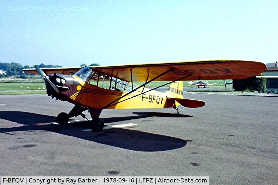 F-BFQV, 1944 Piper L-4H Grasshopper (J3C-65D) C/N 12052, Piper L-4H Grasshopper [12052] St. Cyr-L Ecole~F 16/09/78. Image taken from a slide.