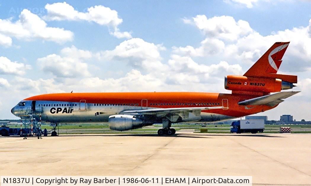 N1837U, 1973 McDonnell Douglas DC-10-10 C/N 47969, McDonnell-Douglas DC-10-10 [47969] (CP Air) Amsterdam-Schiphol~PH 11/06/1986