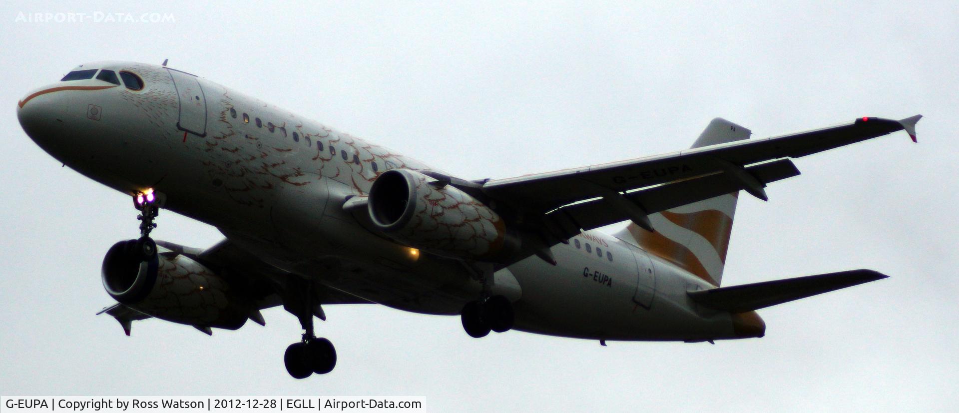 G-EUPA, 1999 Airbus A319-131 C/N 1082, British Airways Flight Preparing For Landing Outside Heathrow Airport - Runway 27L