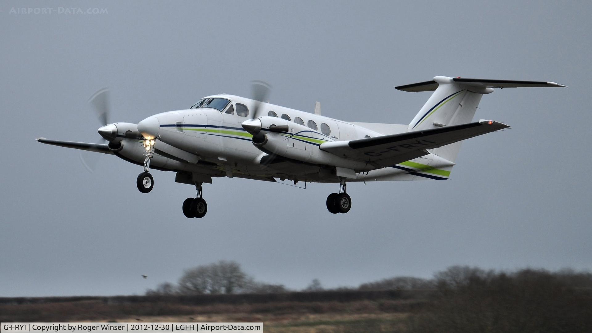 G-FRYI, 1976 Beech 200 Super King Air C/N BB-210, Visiting Super King Air of London Executive Aviation Ltd departing Runway 22.