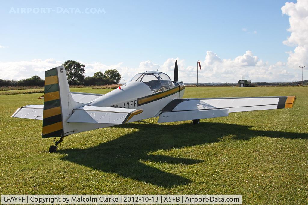 G-AYFF, 1971 Rollason Druine D-62B Condor C/N RAE/647, Rollason Druine D-62B Condor, a resident at Fishburn Airfield UK, October 2012.