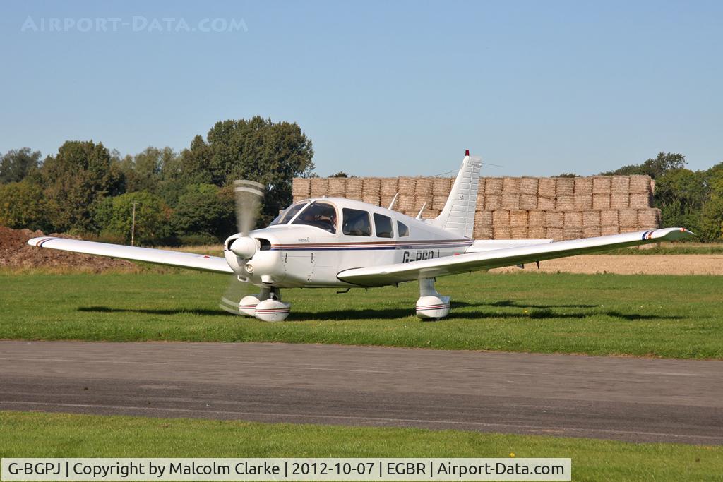 G-BGPJ, 1979 Piper PA-28-161 Cherokee Warrior II C/N 28-7916288, Piper PA-28-161. Hibernation Fly-In, The Real Aeroplane Club, Breighton Airfield, October 2012.