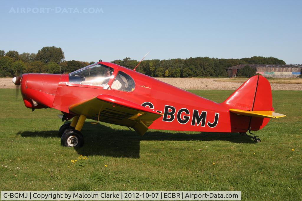 G-BGMJ, 1952 Gardan GY-201 Minicab C/N 12, Gardan GY-201 Minicab. Hibernation Fly-In, The Real Aeroplane Club, Breighton Airfield, October 2012.