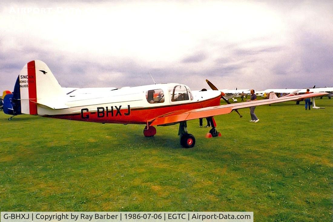 G-BHXJ, 1948 Nord 1203 Norecrin II C/N 103, Nord N.1203 Norecrin II [103] Cranfield~G 06/07/1986. Damaged beyond repair Compton Abbas~G 09-04-1989 now preserved in a crash scenario on a island at a lake in Camp Hill Activity Centre Carthorpe~Yorks UK.