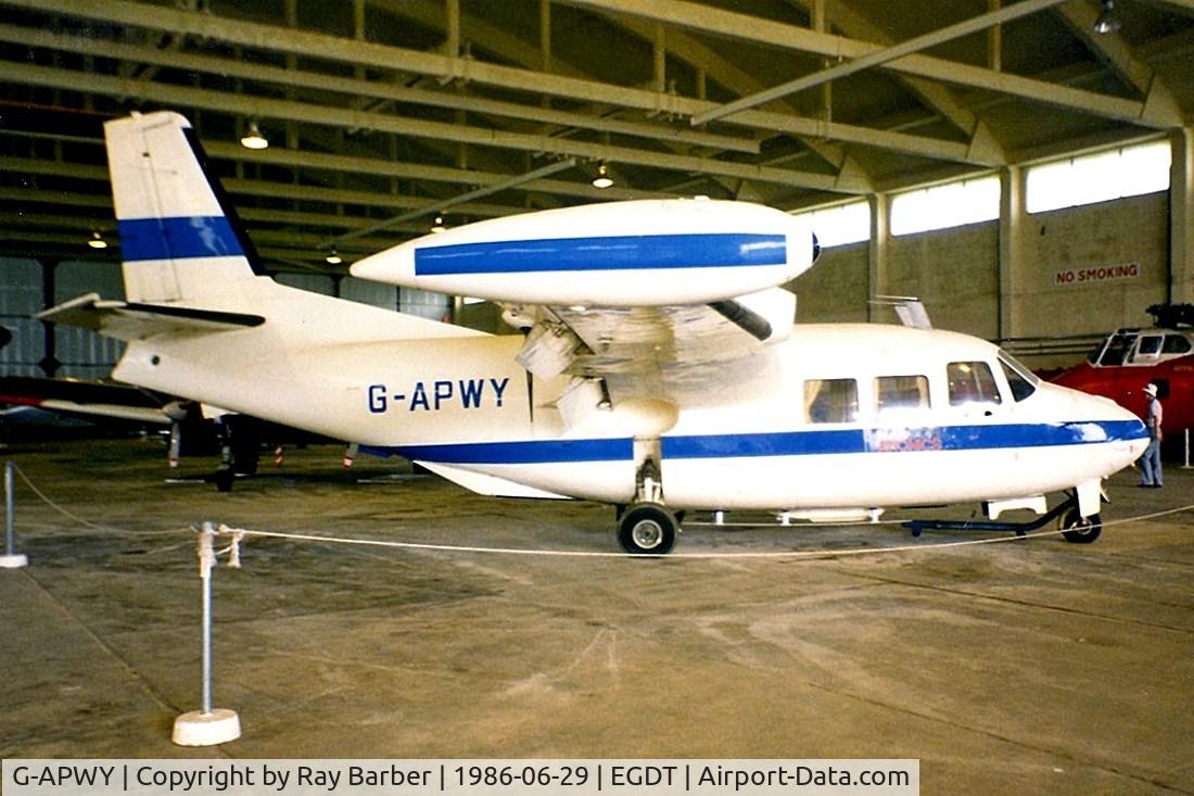 G-APWY, 1959 Piaggio P-166AL-1 C/N 362, Piaggio P-166 [362] (Marconi Avionics) Wroughton~G 29/06/1986