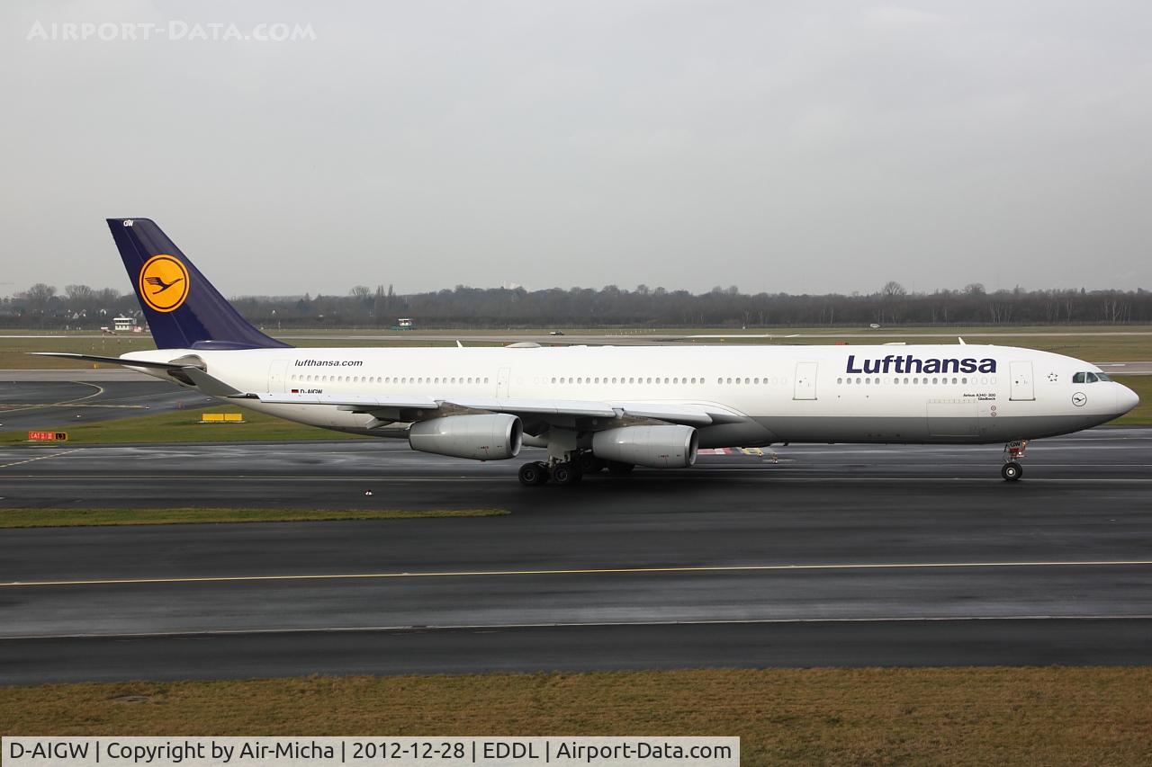 D-AIGW, 2000 Airbus A340-313X C/N 327, Lufthansa, Airbus A340-313X, CN: 0327, Name: Gladbeck