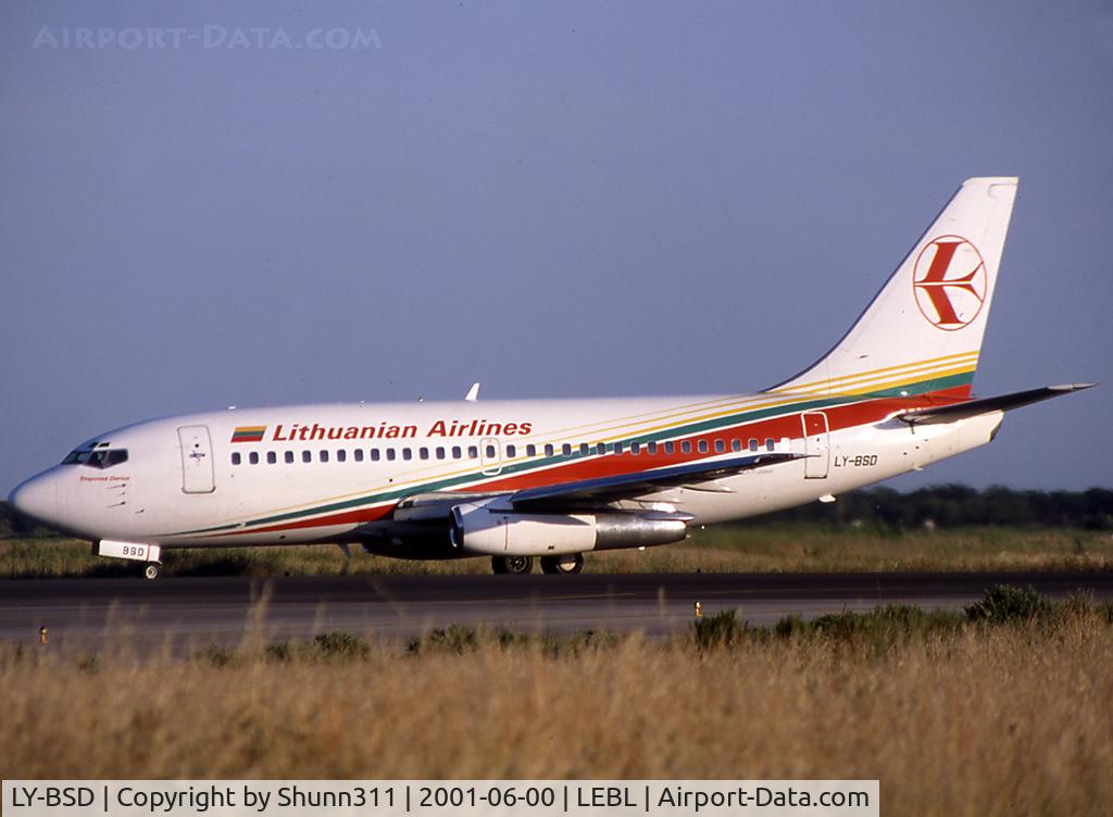 LY-BSD, 1982 Boeing 737-2T4 C/N 22701, Waiting holding point rwy 20 before departure...
