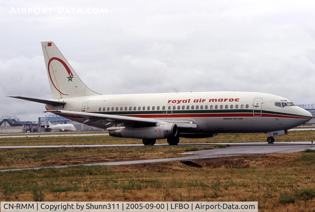 CN-RMM, 1983 Boeing 737-2B6C C/N 23049, Taxiing holding point rwy 14L without RAM titles on tail