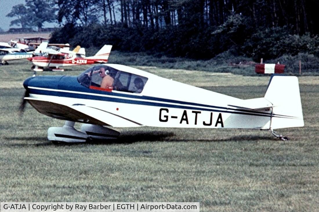 G-ATJA, 1962 SAN Jodel DR.1050 Ambassadeur C/N 378, SAN Jodel DR.1050 Ambassadeur [378] Old Warden 1974. Year approximate former scheme taken from a slide.