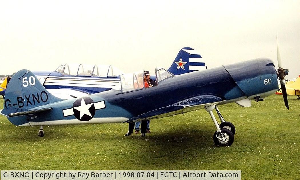 G-BXNO, 1982 Yakovlev Yak-50 C/N 822305, Yakovlev Yak-50 [822305] Cranfield~G 04/07/1998. Coded *50*.