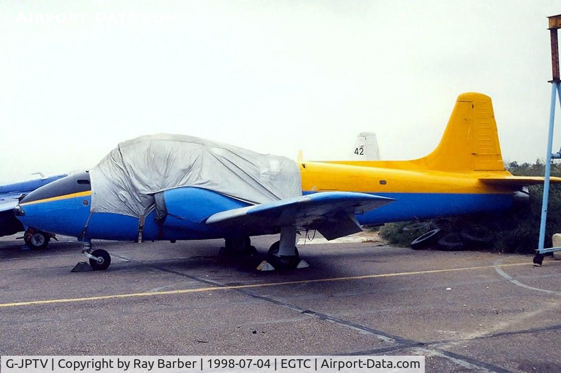 G-JPTV, 1971 BAC 84 Jet Provost T.5A C/N EEP/JP/1005, BAC Jet Provost T5A [EEP/JP/1005] Cranfield~G 04/07/1998. Unmarked in former colour scheme.