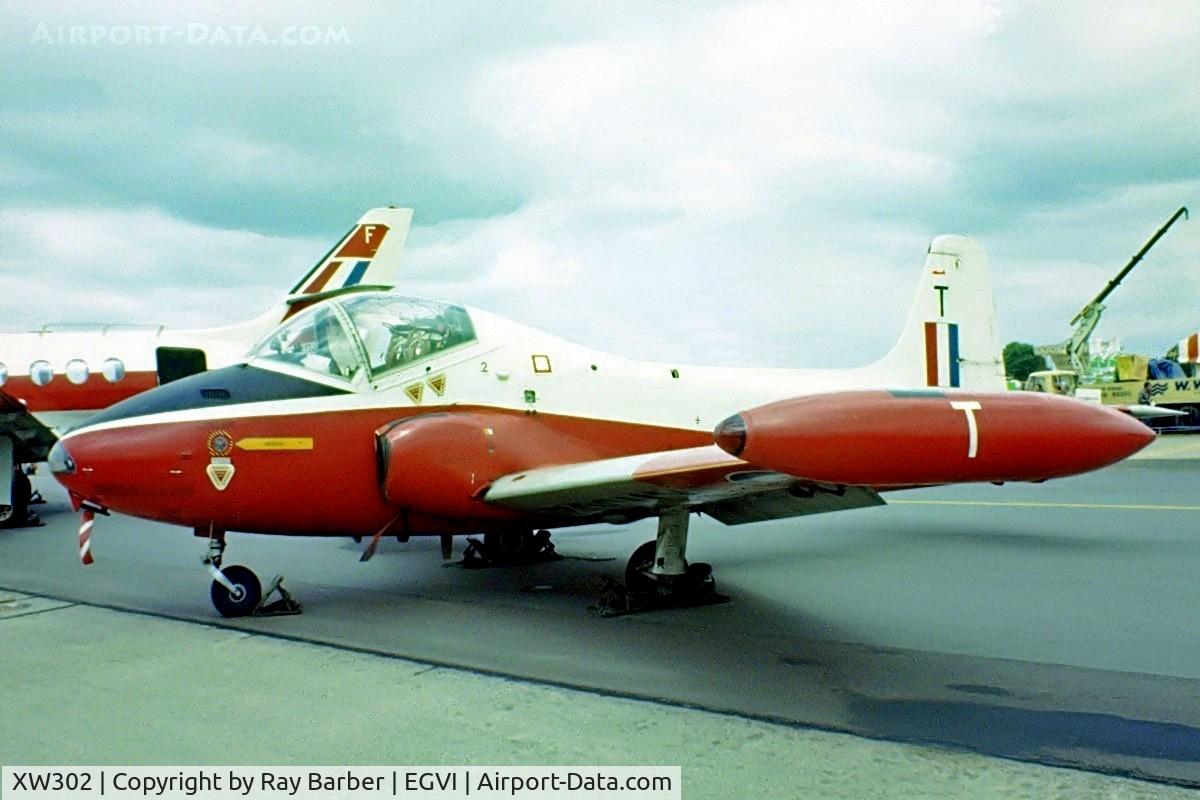 XW302, 1970 BAC 84 Jet Provost T.5 C/N EEP/JP/966, BAC Jet Provost T.5 [EEP/JP/966] (RAF) RAF Greenham Common~G 23/07/1983 Coded *T* . Image taken from a slide.