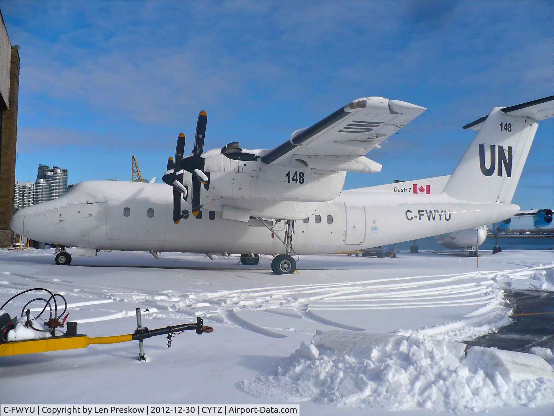 C-FWYU, 1979 De Havilland Canada DHC-7-103 Dash 7 C/N 12, At Trans Capital Air apron, Billy Bishop Toronto City Airport (CYTZ).