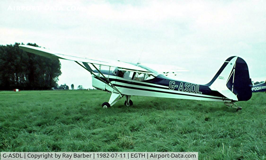 G-ASDL, 1962 Beagle A-61 Terrier 2 C/N B.703, Beagle A.61 Terrier 2 [B.703] Old Warden~G 11/07/1982. Image taken from a slide.