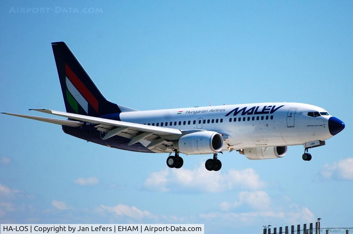 HA-LOS, 2005 Boeing 737-7Q8 C/N 29359, Landing on Schiphol