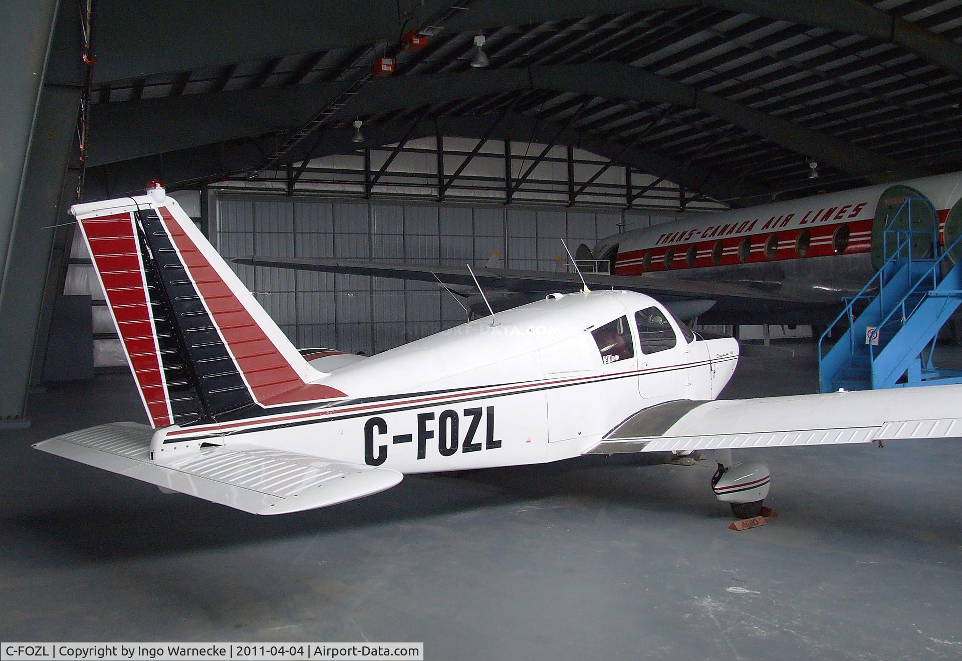 C-FOZL, 1963 Piper PA-28-180 C/N 28-1067, Piper PA-28-180 Cherokee 180 B in the Hangar of the British Columbia Aviation Museum, Sidney BC