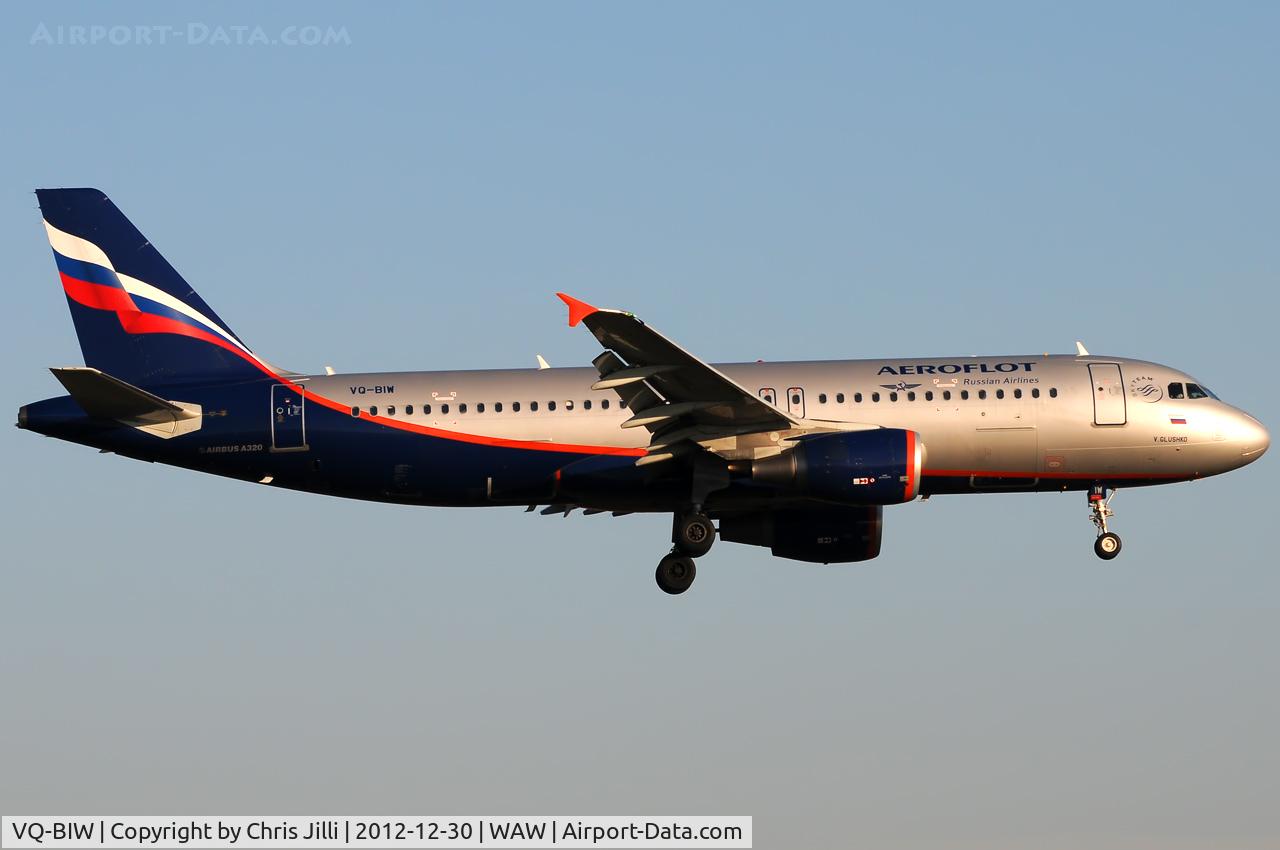 VQ-BIW, 2011 Airbus A320-214 C/N 4579, Aeroflot